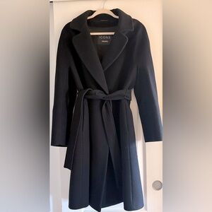Cinzia Rocca Black Wrap Coat Size 10